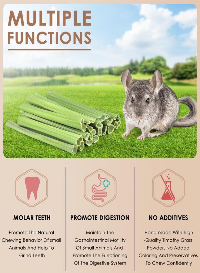 Bissap 25 PCS Guinea Pigs Chew Sticks, Natural Papaya Stems Bunny Chews Treats for Hamsters Chinchillas Small Animals Organic Molar Chewing Snack - Image 3